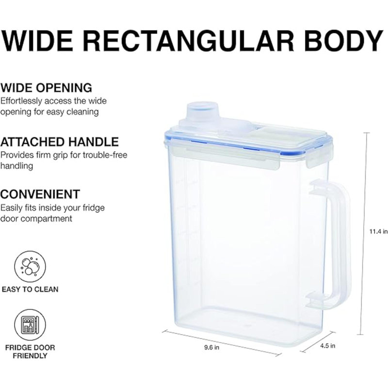 Carafe à eau avec poignée en plastique Aqua