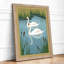 Swans Among Reeds Coastal - Framed Print-741443652-741443705