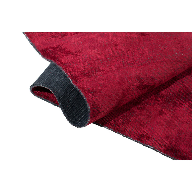 Rapture Hand-Knotted Cotton Red Area Rug, Rectangle 7'10" x 9'10"