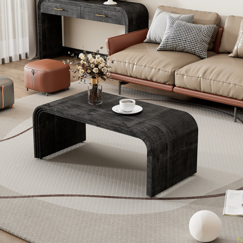 Gerald Vintage Crafted Coffee Table, Black
