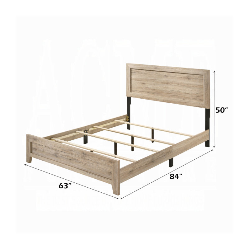 Ilmie Standard Bed in Oak, Queen