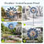 84 pouces H cinétique fileur de vent pour la cour et le jardin, grande sculpture de vent en métal à l'extérieur du patio, rotation de 360 degrés avec hauteur réglable, cadeau de pendaison de crémaillère pour la pelouse