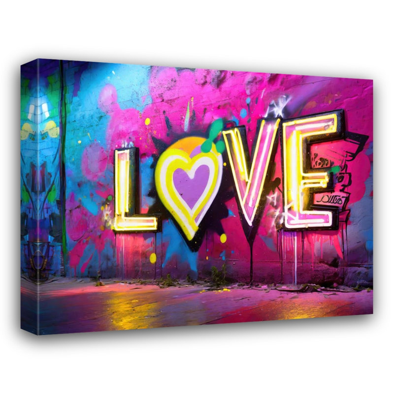 Reproduction giclée sur toile tendue Love 9, H 20 po x l 24 po x P 1,5 po