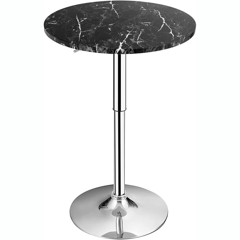 Charterville Round Metal Base Dining Table, Black