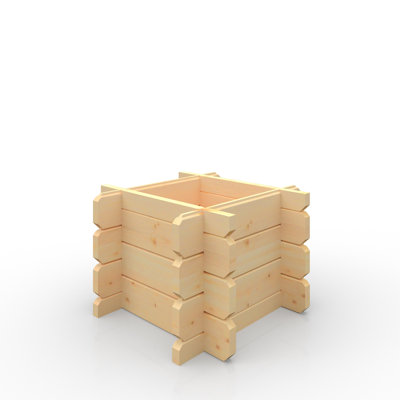 2x2w Planter 28mm Log Cabin