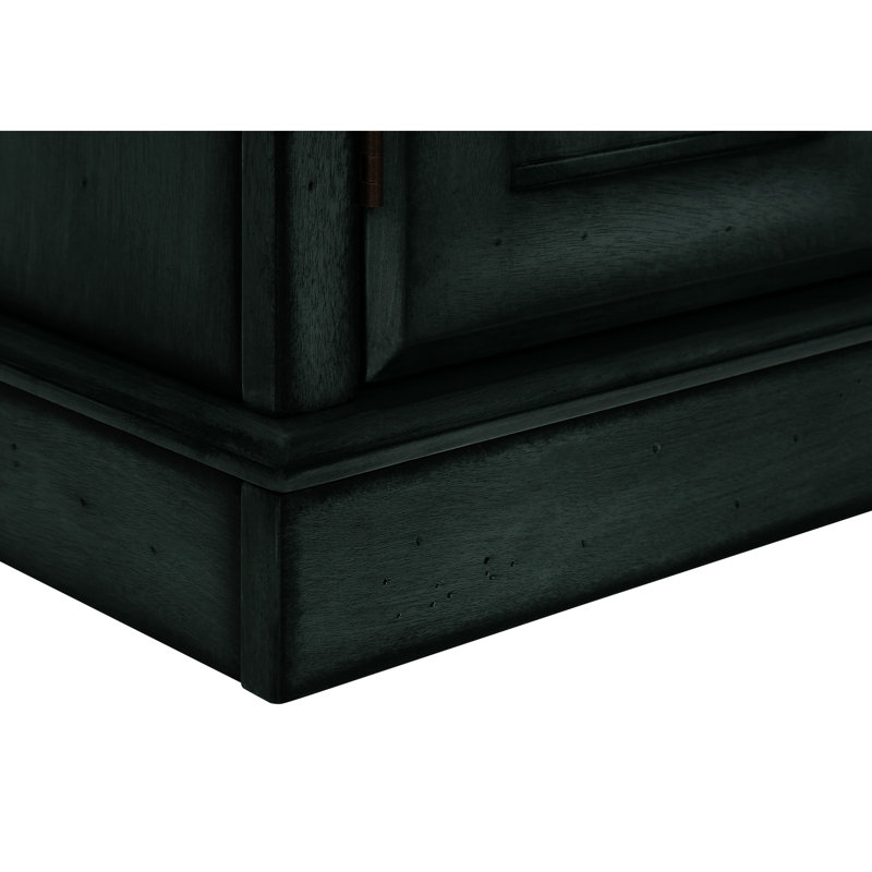 Table de bout étroite avec placage - tiroir de rangement inclus Table de chevet bleu antique élégant et fonctionnel