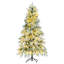 Arbre de Noël de 6 pi avec 300, 790 pointes de branches de neige et 8 modes de clignotement, arbre artificiel à charnières pour le bureau à domicile, pointes enneigées multicolores, modes de décoration
