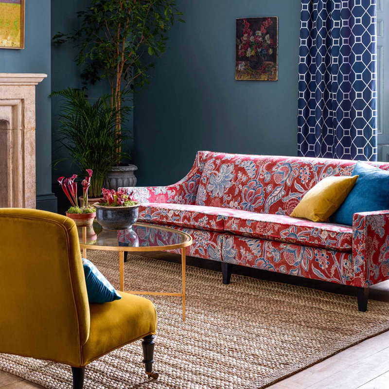 Shalimar Fabric, China Blue