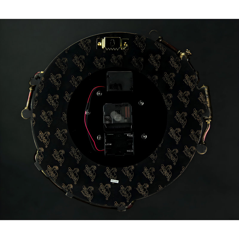 Horloge murale industrielle steampunk en résine polyuréthane coulée à froid, couleur bronze, avec engrenages mobiles, hauteur 37 cm (14,5 pouces).