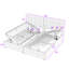 Très grand lit plateforme tapissier avec rangement à levage hydraulique-57718055