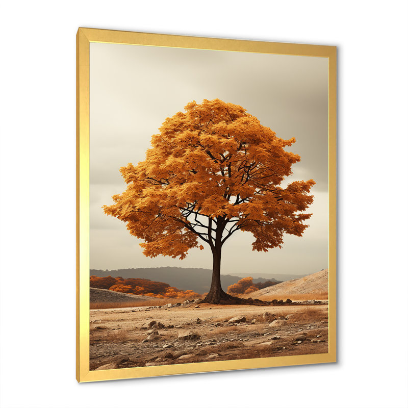 Rétro charme d'érable rétro sur toile, Cadre photo doré simple, H 32 po x l 16 po x P 1 po