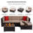 Brookwood 3 - Person Modular Patio Conversation Set with Cushions-1935598349