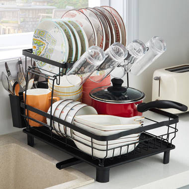 Belfry Kitchen Lovett 2 Tier Dish Rack Bottom Tray & Reviews