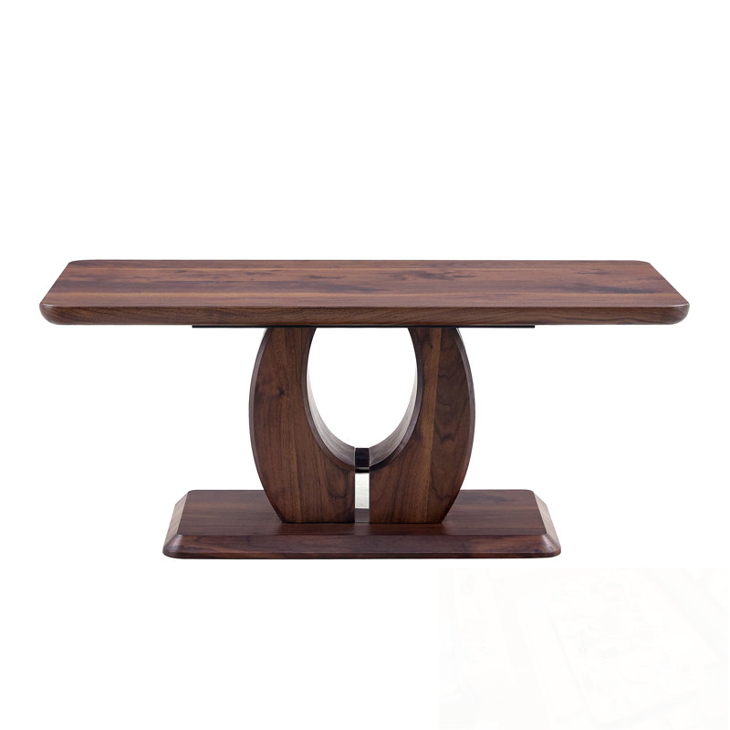 Rectangular Coffee Table With U-Shape Base