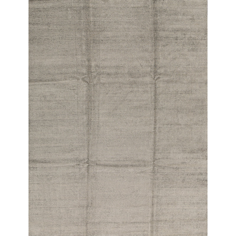 Tapis gris de haute qualité noué à la main