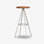 Quad-Space Upholstered Stool with Metal Frame