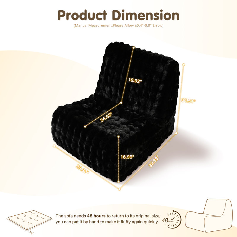 Fauteuil à billes 28,3 po sans accoudoir, Gris