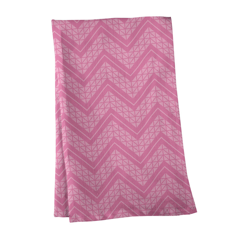 Stephenie Tea Towel Kitchen Towel, Pink, Cotton Twill