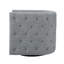 Chaise pivotante en bois massif gris, rotation à 360 degrés, chaise luxueuse à coussin amovible gris, structure, bouton, rotation, assemblage facile-423194431