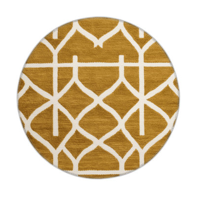 Tapis brun intérieur et extérieur Trellis
