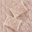 Ensemble d'édredon touffeté 7 pièces grand rosé-131588476-131588478