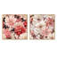 Coquelicots roses et blancs «Blossoming Grace» - ensemble de 2 collages floraux carrés-101861876-101861879