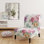 Fauteuil de chambre moderne rembourré en velours Brechta Vibrant Curve Design II