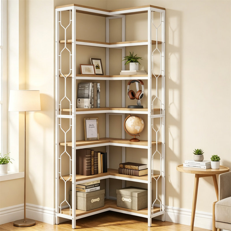 Bookcase, White and Walnut