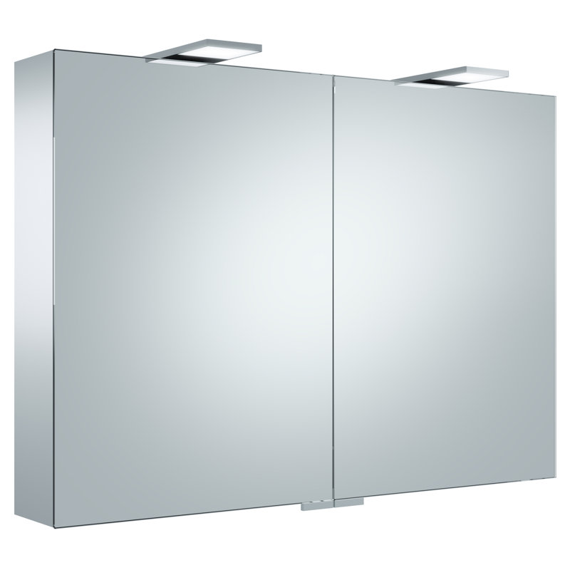 1000mm W 720mm H Surface Frameless Medicine Cabinet Mirror 6 Adjustable