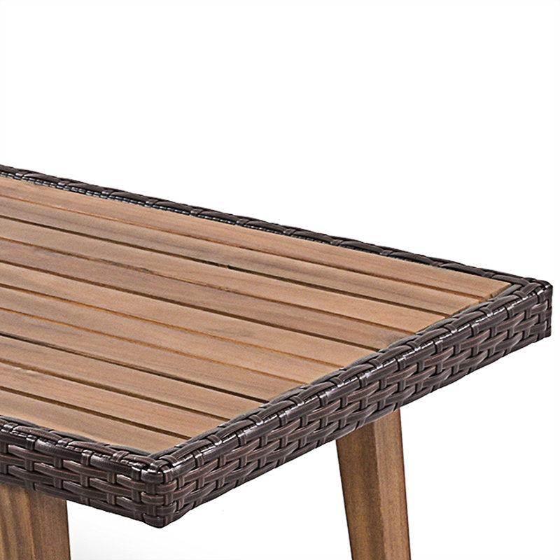 Keesey Rectangular 4 Person 37.4" Dining Set with Cushions
