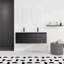 Meuble-lavabo mural 48 po avec lavabo en céramique et porte d'armoire à fermeture en douceur 48 po