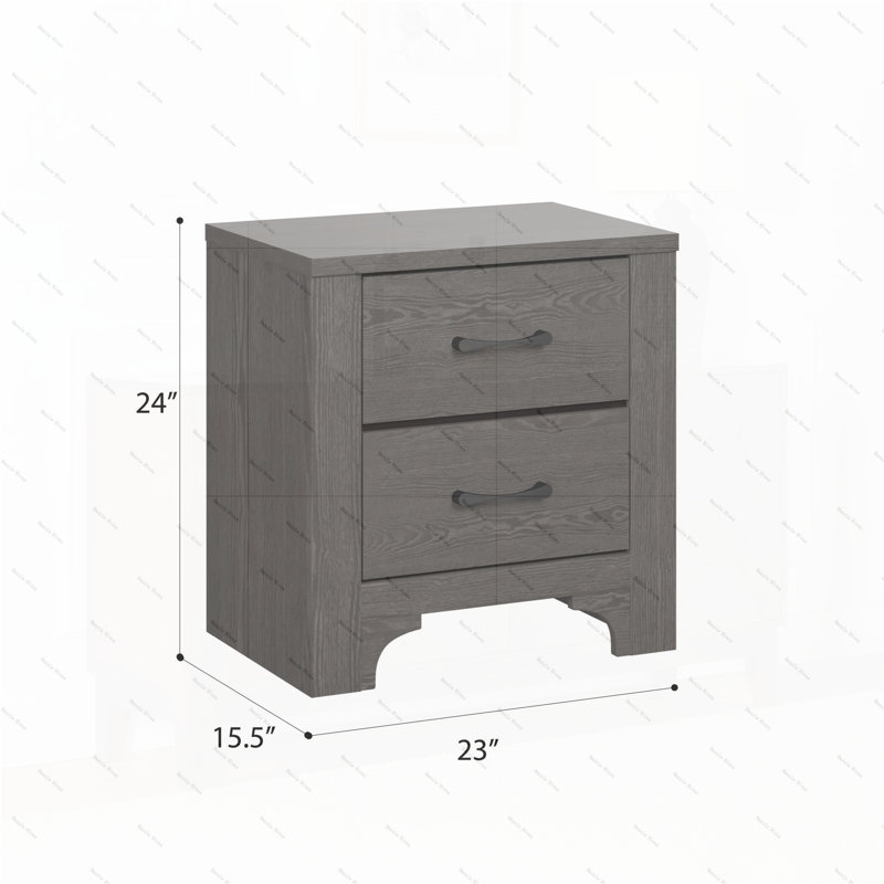 Table de chevet 2 tiroirs Junipe Brown