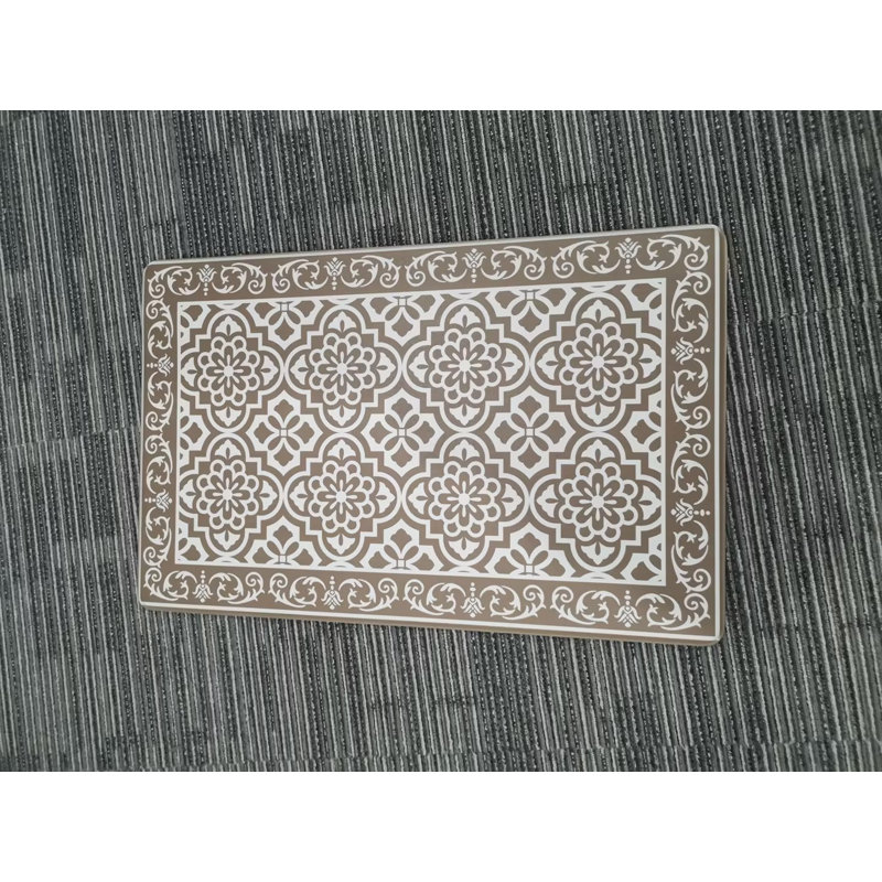 Tapis de cuisine antidérapant et antidérapant, Brown