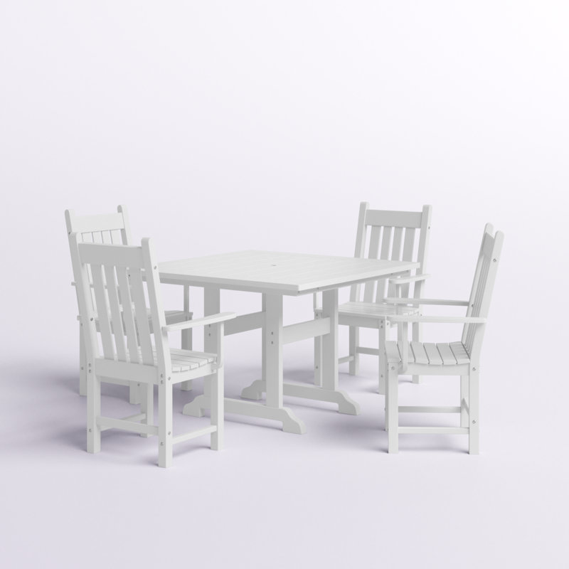 Ensemble de salle à manger pour 4 personnes Laguna, Blanc
