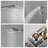 Chrome Alloy Double-Handle Double-Head 9-Inch Square High-Pressure Shower Faucet (With Valve)-116877180