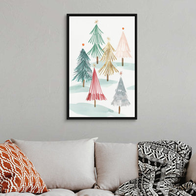 " Christmas Trees I " Painting Print