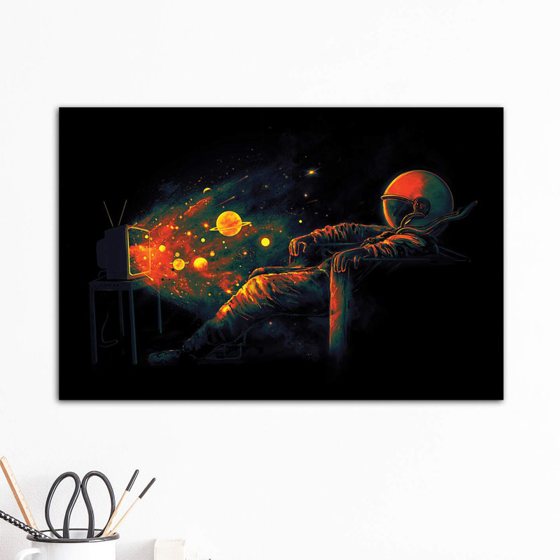 Cosmic Channel par Nicebleed - reproduction d'art, H 48 po x l 32 po x P 1,5 po, Toile tendue, Aucun mat