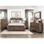 Lit double rustique en bois de style rustique brun, décor moderne avec tête de lit et rails, mobilier de méridienne contemporain avec sommier tapissier requis-1699979217-1699979247