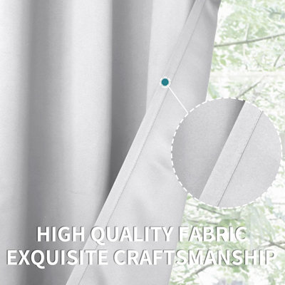 29x36" Greyish White Half Window Curtains