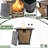 28" Propane Gas Fire Pit Table, 50000 BTU Square Steel Fire Pit for Outside Patio Deck Garden Courtyard