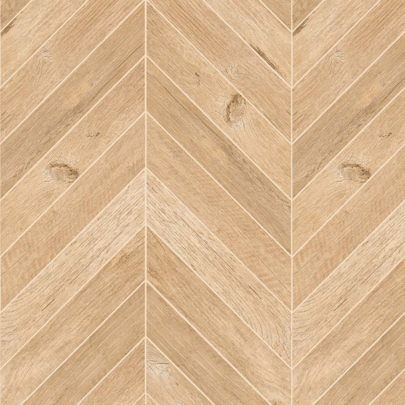 Siena 4X19 Chevron Porcelain Wood Look Tile, Beige