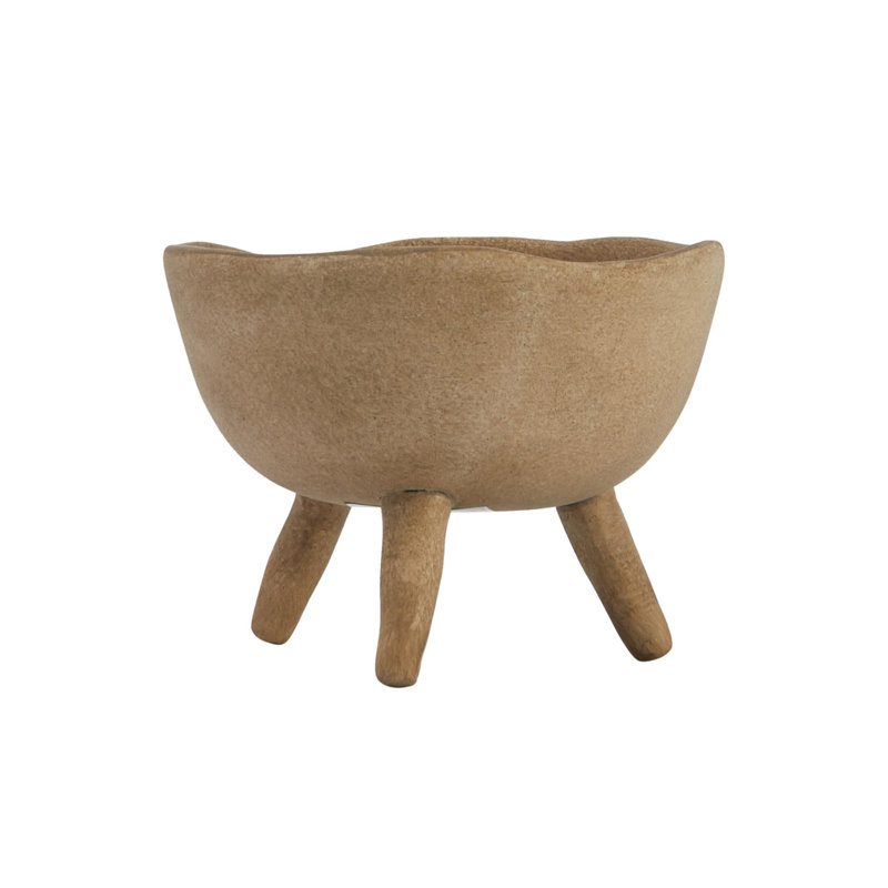 Pot de fleurs en terre cuite, Taupe