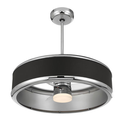 Archer LED Fan D'Lier in Polished Nickel