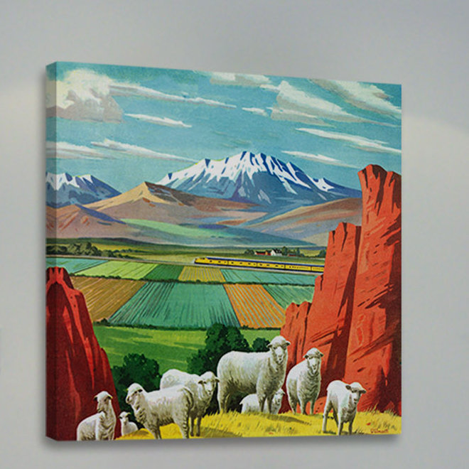 « westward voyage », reproduction d’art sur toile tendue, H 32 po x l 32 po x P 1,5 po