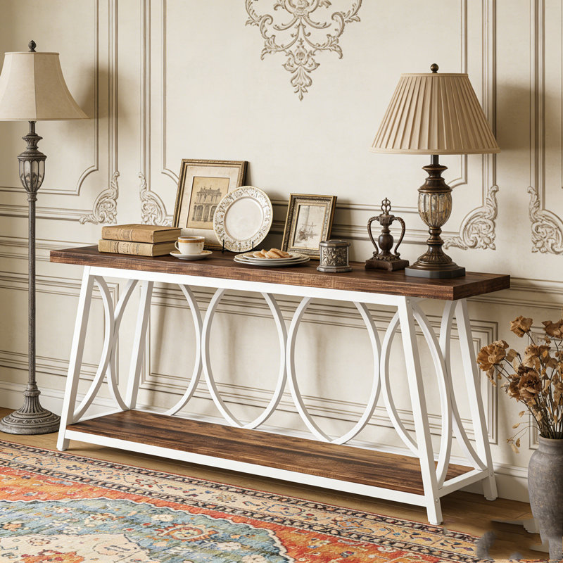 Console Pierz, Brun / Blanc