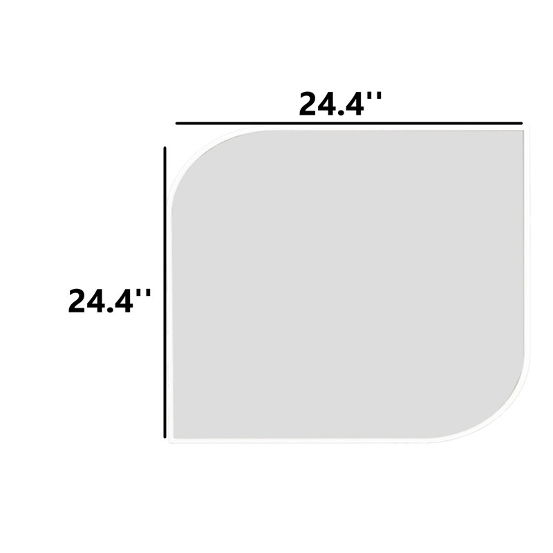 Miroir en bois manufacturé, Blanc