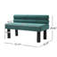 Banc de salle à manger rembourré de 51,77 pouces-582416880-582416655
