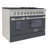 KUCHT Professional 48 in. 6.7 cu. ft. Propane Gas Range with Sealed Burners, Griddle/Grill and Two Ovens - One Convection - in Stainless Steel with Cement Grey Oven Door-94094659-50147974