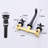 Wall Mounted 2-handle Bathroom Faucet with Drain Assembly-101304221