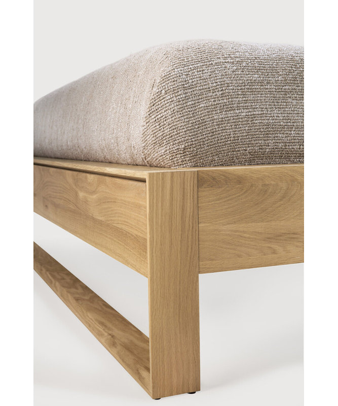 Nordic Solid Wood Bed, Queen, Natural
